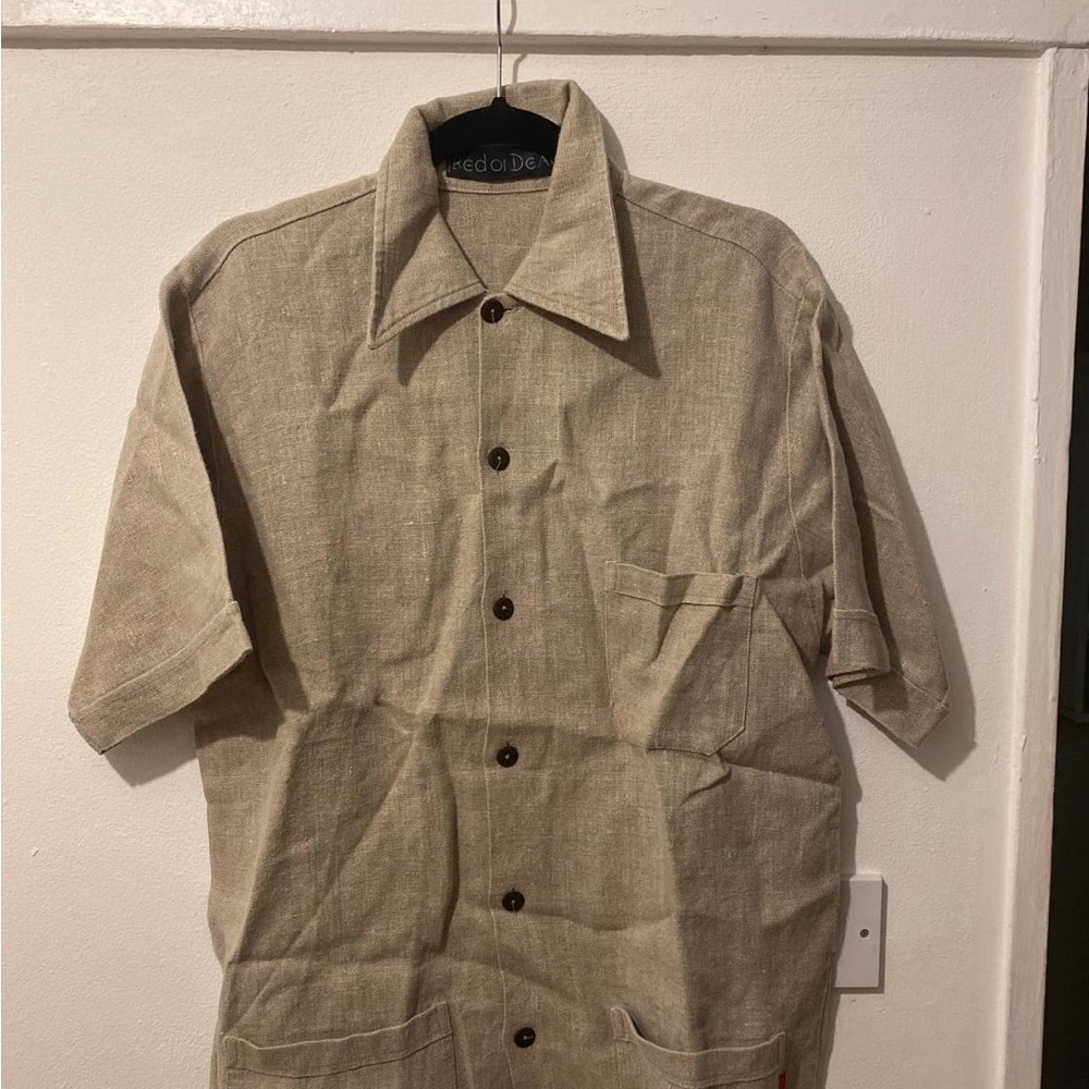 Men's Tan Short Sleeve Jacket
